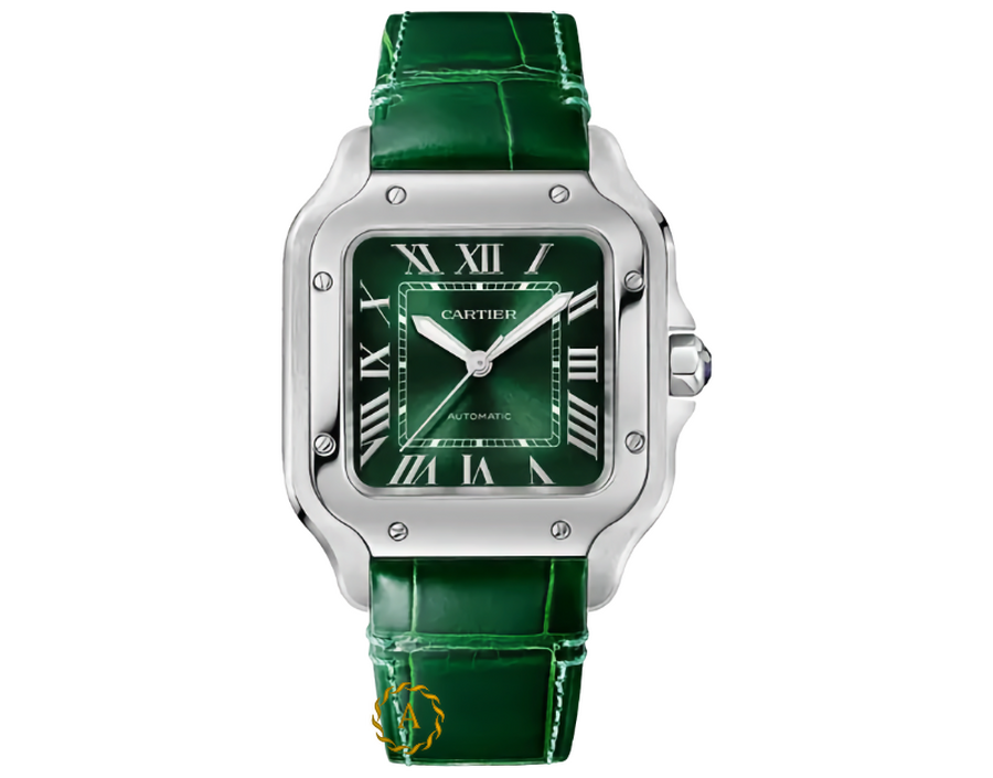 Cartier Santos De Cartier Medium Automatic Green Dial 41,9 x 35,1 mm WSSA0061 - Швейцарские часы Cartier Santos De Cartier Medium Automatic Green Dial 41,9 x 35,1 mm WSSA0061