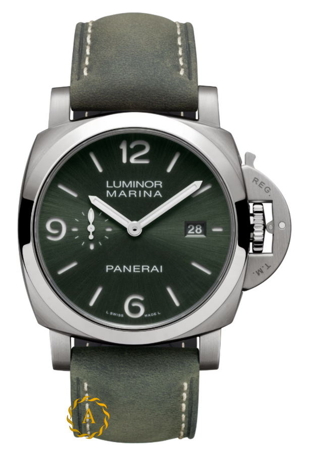 Panerai Luminor Marina Titanio Green Dial 44 mm PAM03325 - Швейцарские часы Panerai Luminor Marina Titanio Green Dial 44 mm PAM03325