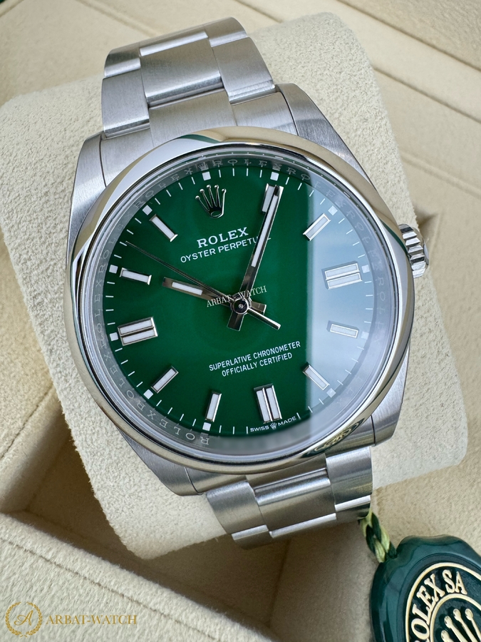 Rolex Oyster Perpetual 36 мм Green Dial 126000 - Швейцарские часы Rolex Oyster Perpetual 36 мм Green Dial 126000