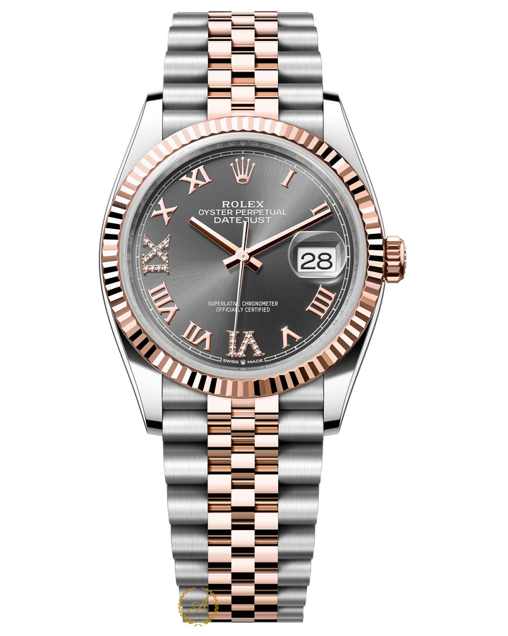 Rolex Datejust 36 mm 126231 Grey Dial Everose Rolesor Jubilee