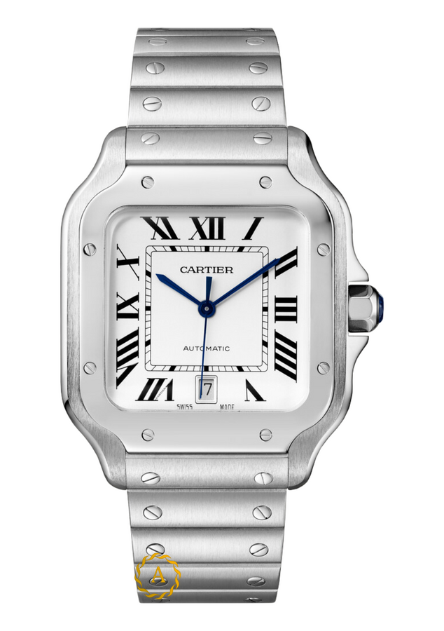 Cartier Santos De Cartier Large Automatic Silver Opal Dial 47,5 x 39,8 mm WSSA0009