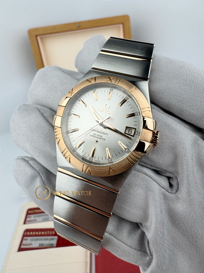 Omega Constellation Co-Axial Chronometer Silver Dial Steel/Rose Gold 35 mm 123.20.35.20.02.001