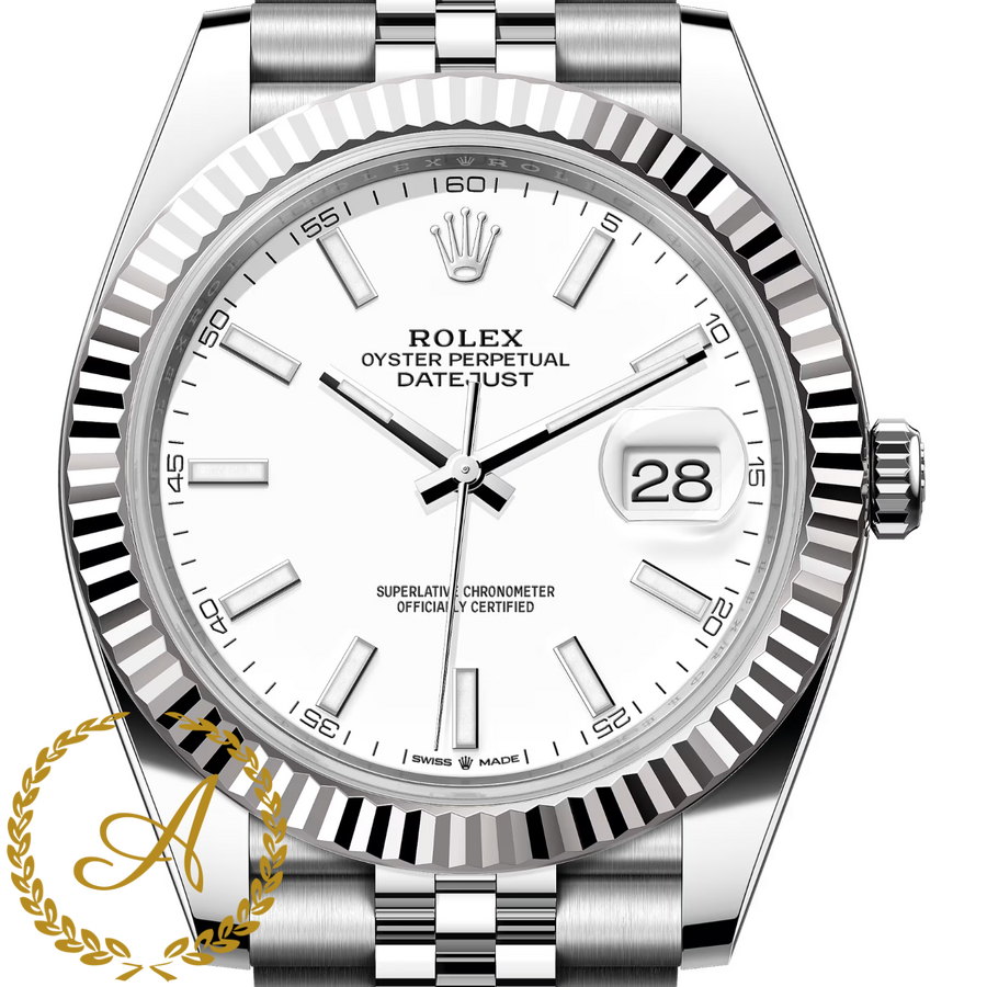 Rolex Datejust 41 mm 126334 White Dial White Rolesor Jubilee - Швейцарские часы Rolex Datejust 41 mm 126334 White Dial White Rolesor Jubilee