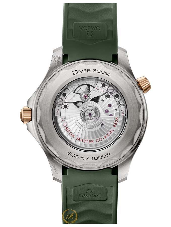 Omega Seamaster Diver 300 M Co-Axial Master Chronometer Titan/Bronze Gold Green Dial 42 mm 