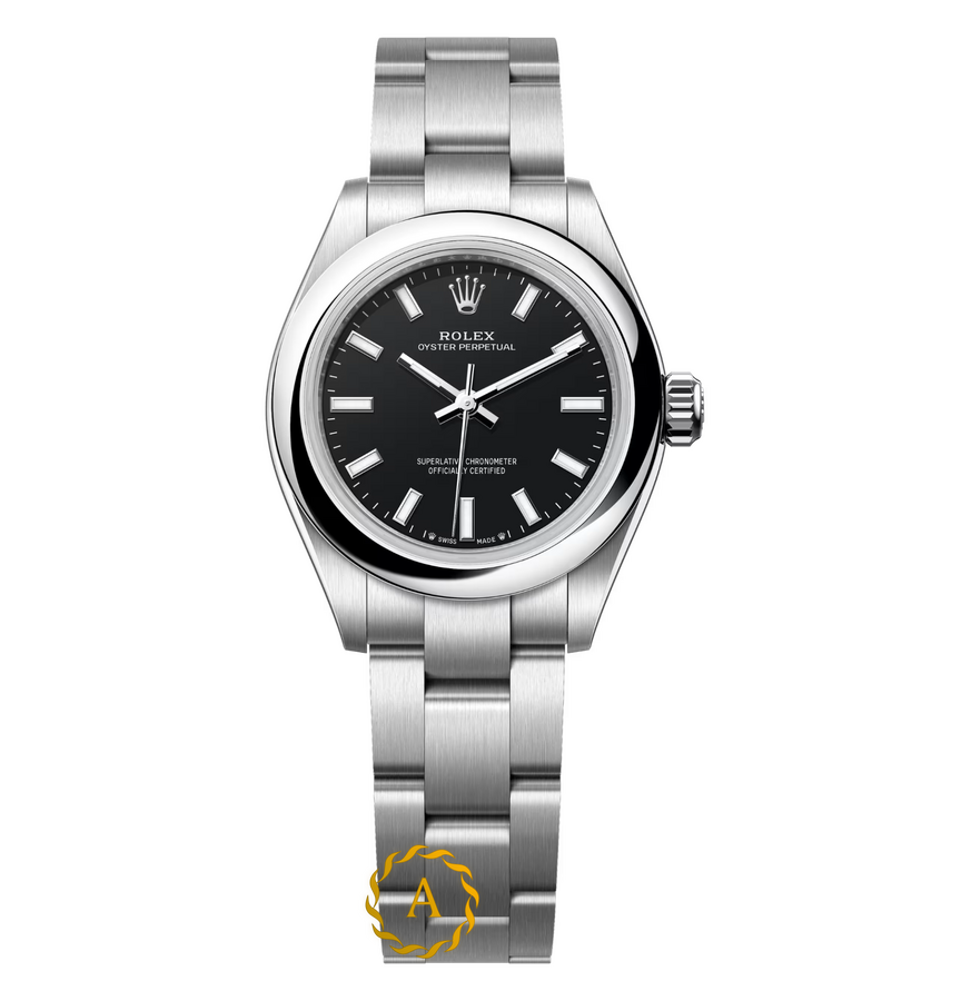 Rolex Oyster Perpetual 28 mm Oystersteel Black Dial 276200
