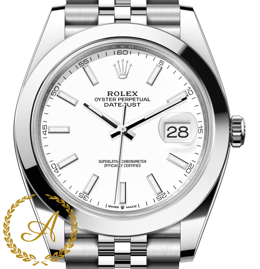 Rolex Datejust 41 mm 126300 White Dial Jubilee - Швейцарские часы Rolex Datejust 41 mm 126300 White Dial Jubilee