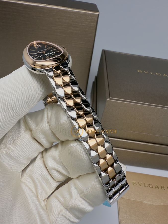 Bvlgari Serpenti Seduttori Black Dial Steel/Rose Gold 33 mm 103959