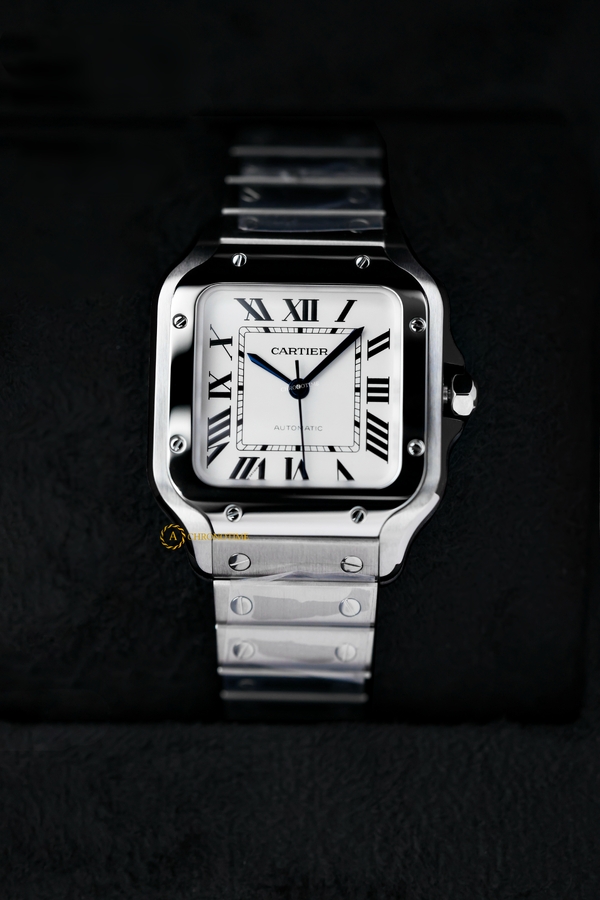 Cartier Santos De Cartier Medium Automatic Silver Opal Dial 41,9 x 35,1 mm WSSA0029