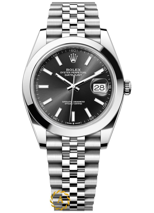 Rolex Datejust 41 mm Oystersteel Bright Black Dial 126300 Jubilee - Швейцарские часы Rolex Datejust 41 mm Oystersteel Bright Black Dial 126300 Jubilee
