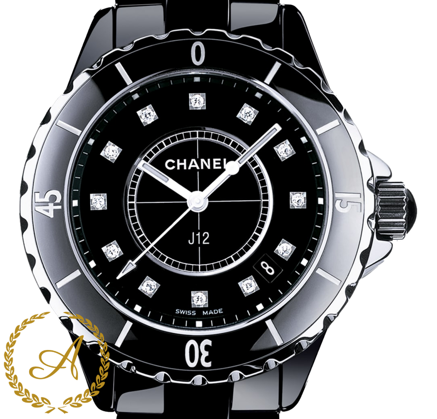 Chanel J12 Black Ceramic Quartz 33 mm H1625 - Швейцарские часы Chanel J12 Black Ceramic Quartz 33 mm H1625