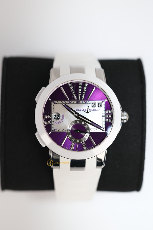 Ulysse Nardin Executive Dual Time Lady Purple Diamonds Dial 40 mm 243-10