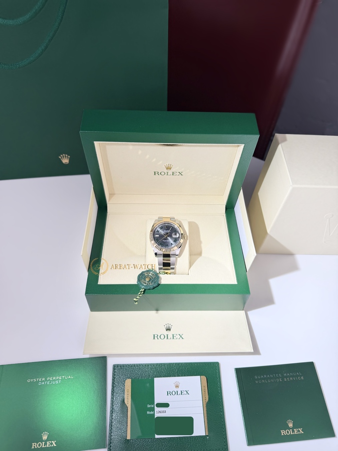 Rolex Datejust 41 126333 Wimbledon Bicolor Yellow Rolesor - Швейцарские часы Rolex Datejust 41 126333 Wimbledon Bicolor Yellow Rolesor