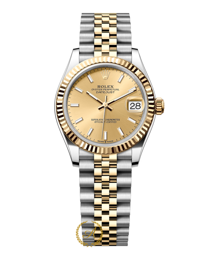 Rolex Datejust 31 mm Yellow Rolesor Champagne Dial 278273 Jubilee