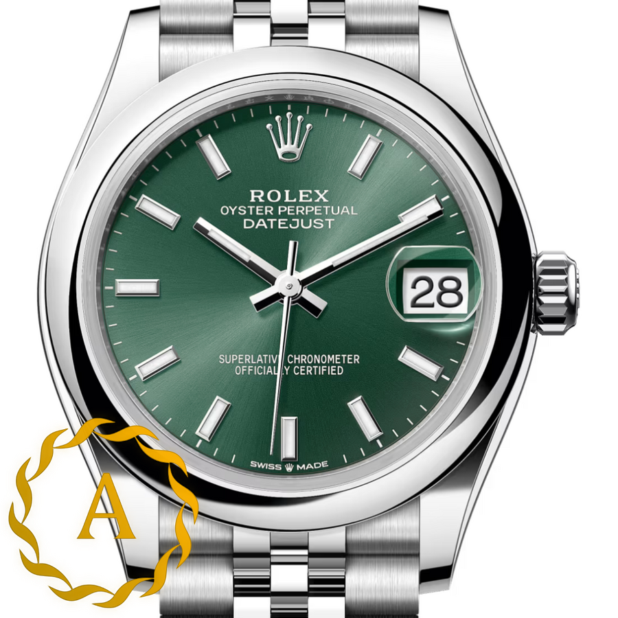 Rolex Datejust 31 mm Oystersteel Mint Green Dial 278240 Jubilee