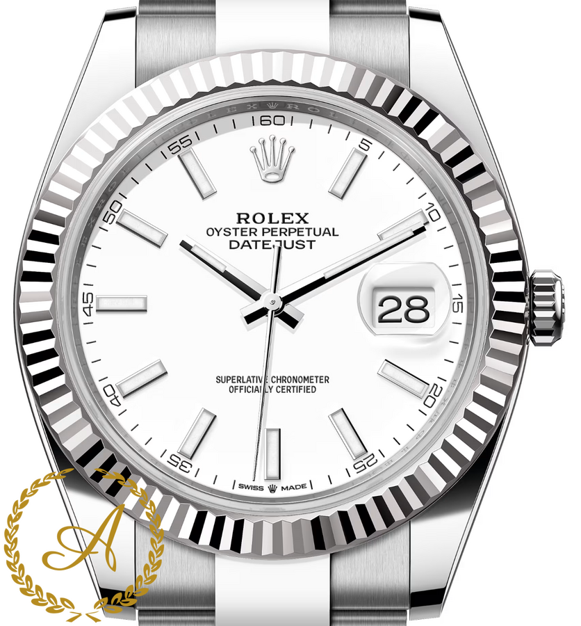 Rolex Datejust 41 mm 126334 White Dial White Rolesor