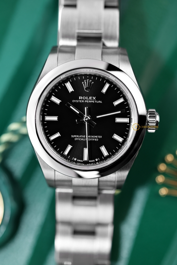 Rolex Oyster Perpetual 28 mm Oystersteel Black Dial 276200 - Швейцарские часы Rolex Oyster Perpetual 28 mm Oystersteel Black Dial 276200