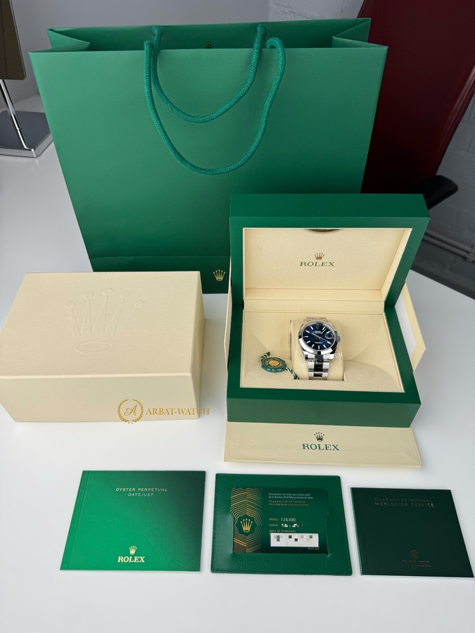 Rolex Datejust 41 mm Oystersteel Bright Blue Dial 126300