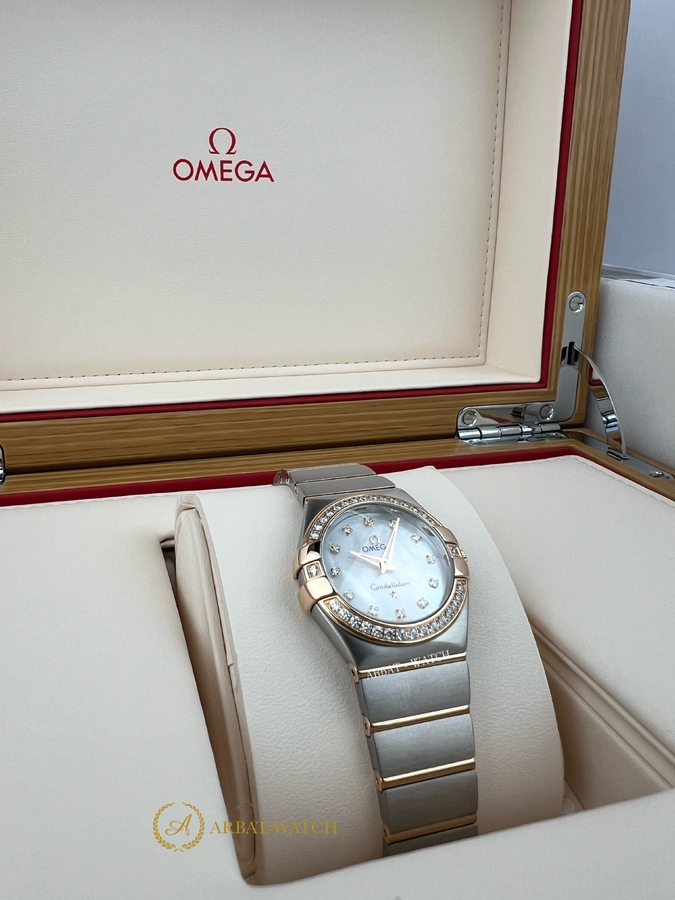 Omega Constellation Quartz Steel/Rose Gold Diamonds 27 mm