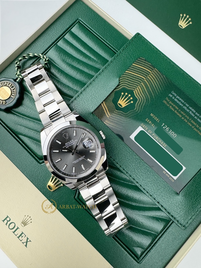 Rolex Datejust 41 mm Oystersteel Slate Dial 126300 - Швейцарские часы Rolex Datejust 41 mm Oystersteel Slate Dial 126300