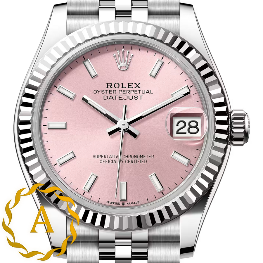 Rolex Datejust 31 mm White Rolesor Pink Dial 278274 Jubilee - Швейцарские часы Rolex Datejust 31 mm White Rolesor Pink Dial 278274 Jubilee