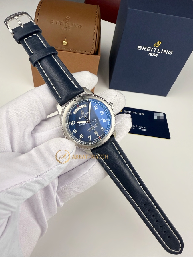 Breitling Aviator 8 Automatic Day & Date Blue Dial 41 mm A45330 - Швейцарские часы Breitling Aviator 8 Automatic Day & Date Blue Dial 41 mm A45330