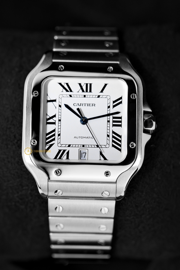 Cartier Santos De Cartier Large Automatic Silver Opal Dial 47,5 x 39,8 mm WSSA0009