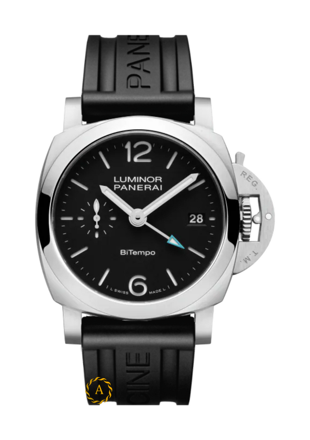 Panerai Luminor GMT 40 mm Stainless Steel Black Dial PAM01365 - Швейцарские часы Panerai Luminor GMT 40 mm Stainless Steel Black Dial PAM01365