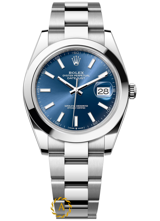 Rolex Datejust 41 mm Oystersteel Bright Blue Dial 126300