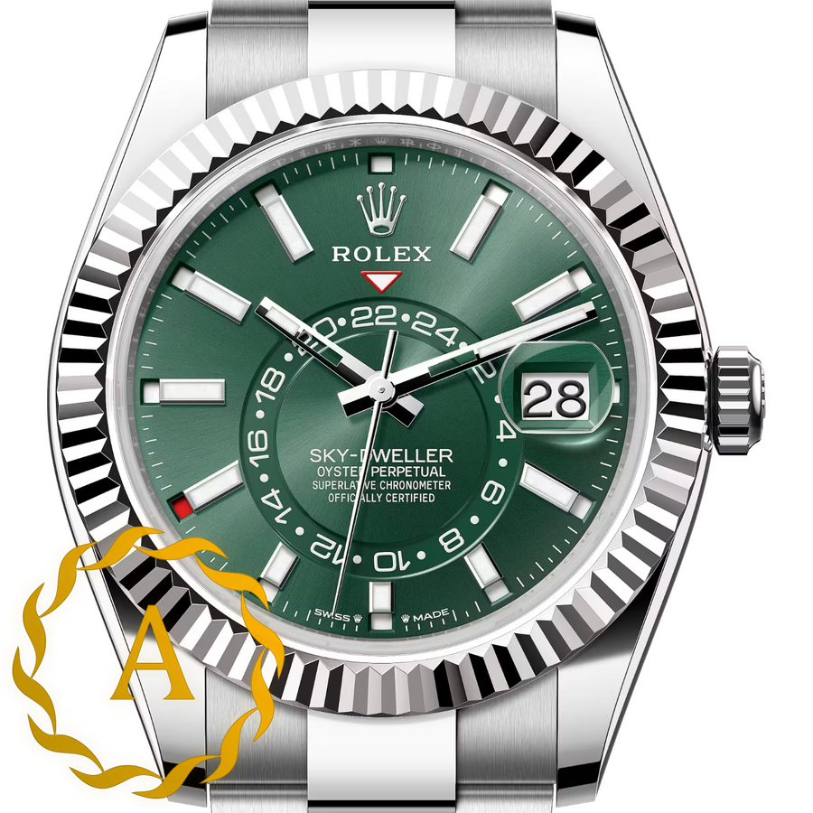 Rolex Sky-Dweller 42 mm White Rolesor Mint Green Dial 336934 - Швейцарские часы Rolex Sky-Dweller 42 mm White Rolesor Mint Green Dial 336934