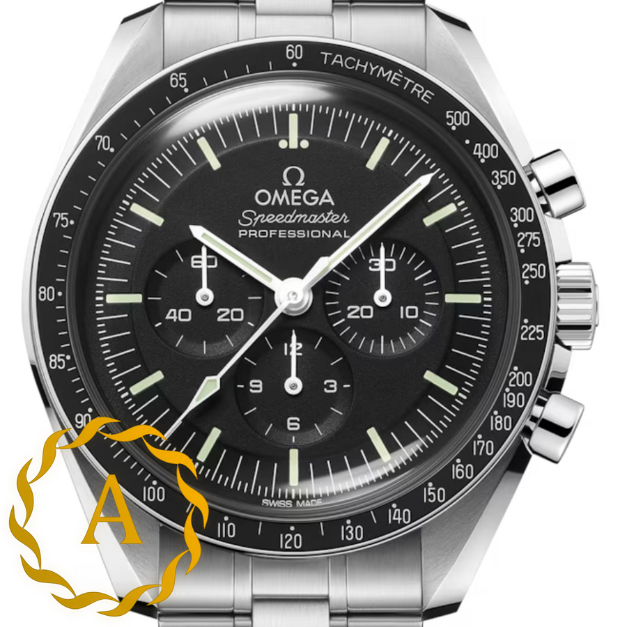 Omega Speedmaster Moonwatch Professional Stainless Steel Black Dial Chronograph 42 mm