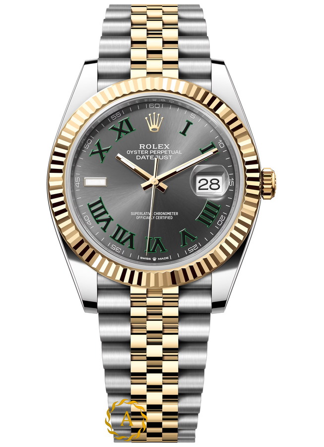 Rolex Datejust «Wimbledon» 41 mm Yellow Rolesor Slate Dial 126333 Jubilee