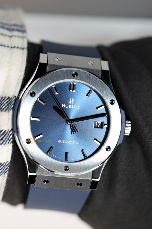 Hublot Classic Fusion Titanium Blue Dial 45 mm 511.NX.7170.RX