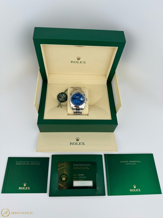 Rolex Datejust 41 mm Azzurro Dial 126300 - Швейцарские часы Rolex Datejust 41 mm Azzurro Dial 126300