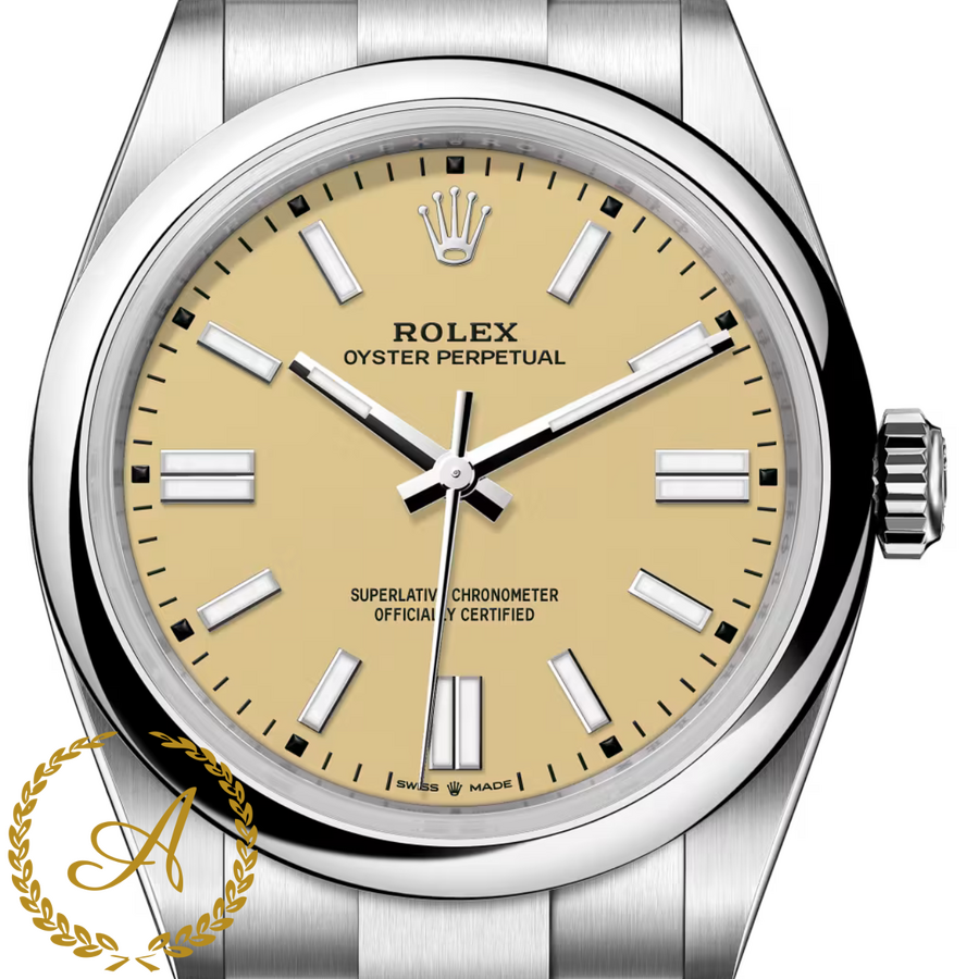 Rolex Oyster Perpetual 41 mm Oystersteel Beige Dial 134300