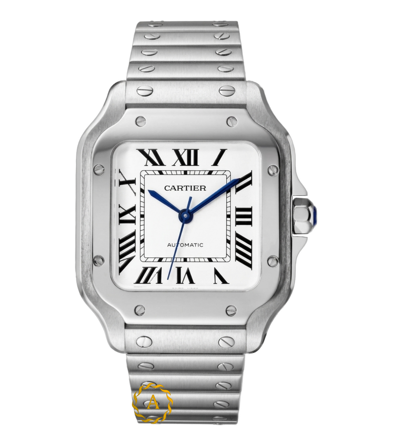 Cartier Santos De Cartier Medium Automatic Silver Opal Dial 41,9 x 35,1 mm WSSA0029