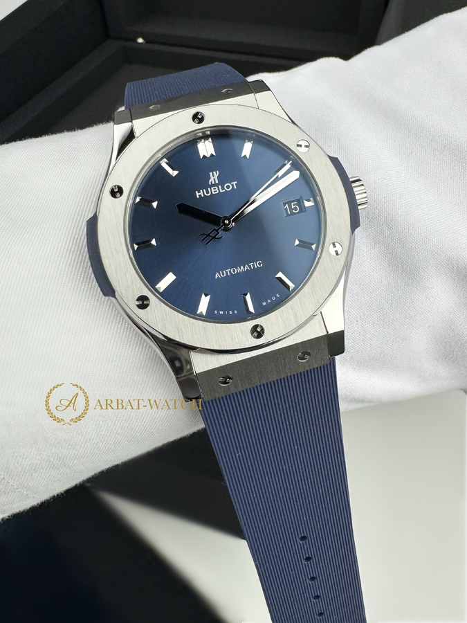 Hublot Classic Fusion Titanium Blue 45 mm 511.NX.7170.RX - Швейцарские часы Hublot Classic Fusion Titanium Blue 45 mm 511.NX.7170.RX