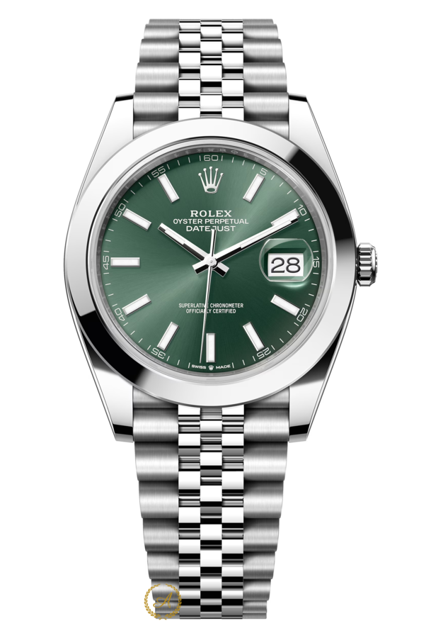 Rolex Datejust 41 mm 126300 Mint Dial Jubilee - Швейцарские часы Rolex Datejust 41 mm 126300 Mint Dial Jubilee