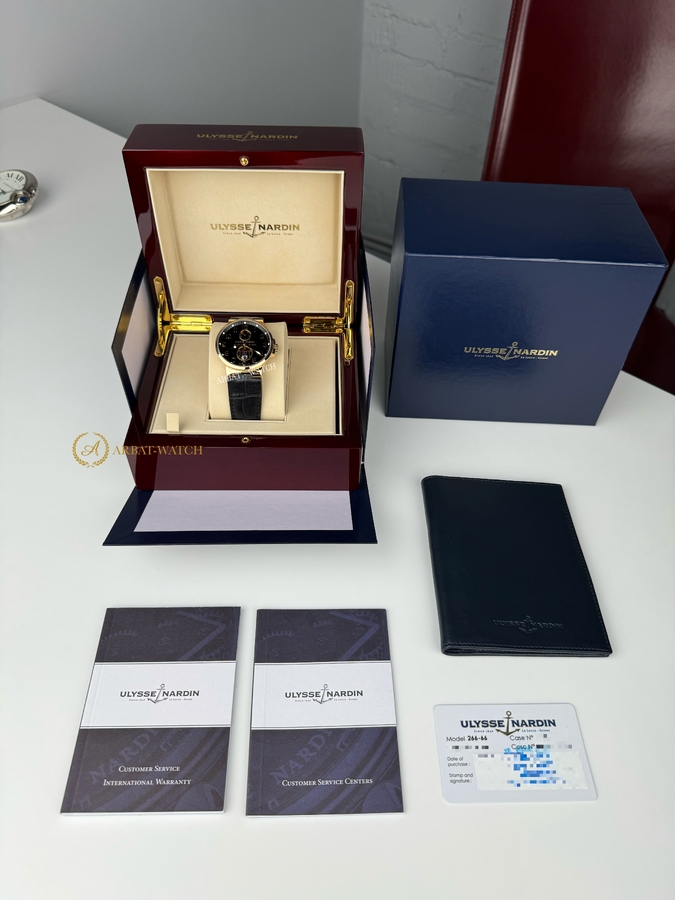 Ulysse Nardin Maxi Marine Chronometer Yellow Gold Black Dial 41 mm 266-66 - Швейцарские часы Ulysse Nardin Maxi Marine Chronometer Yellow Gold Black Dial 41 mm 266-66