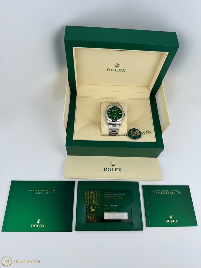 Rolex Oyster Perpetual 36 мм Green Dial 126000 - Швейцарские часы Rolex Oyster Perpetual 36 мм Green Dial 126000