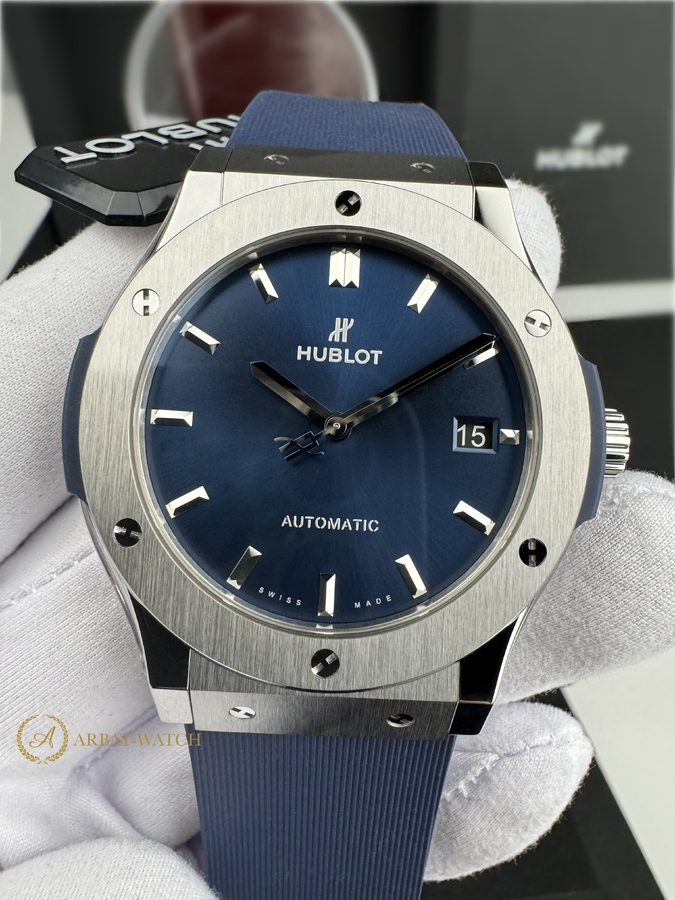 Hublot Classic Fusion Titanium Blue 45 mm 511.NX.7170.RX - Швейцарские часы Hublot Classic Fusion Titanium Blue 45 mm 511.NX.7170.RX