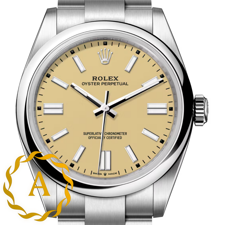Rolex Oyster Perpetual 41 mm Oystersteel Beige Dial 134300