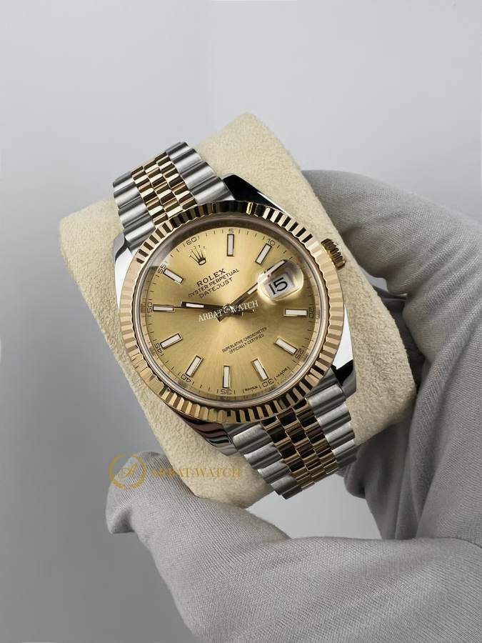 Rolex Datejust 41 mm 126333 Champagne Yellow Rolesor Jubilee - Швейцарские часы Rolex Datejust 41 mm 126333 Champagne Yellow Rolesor Jubilee