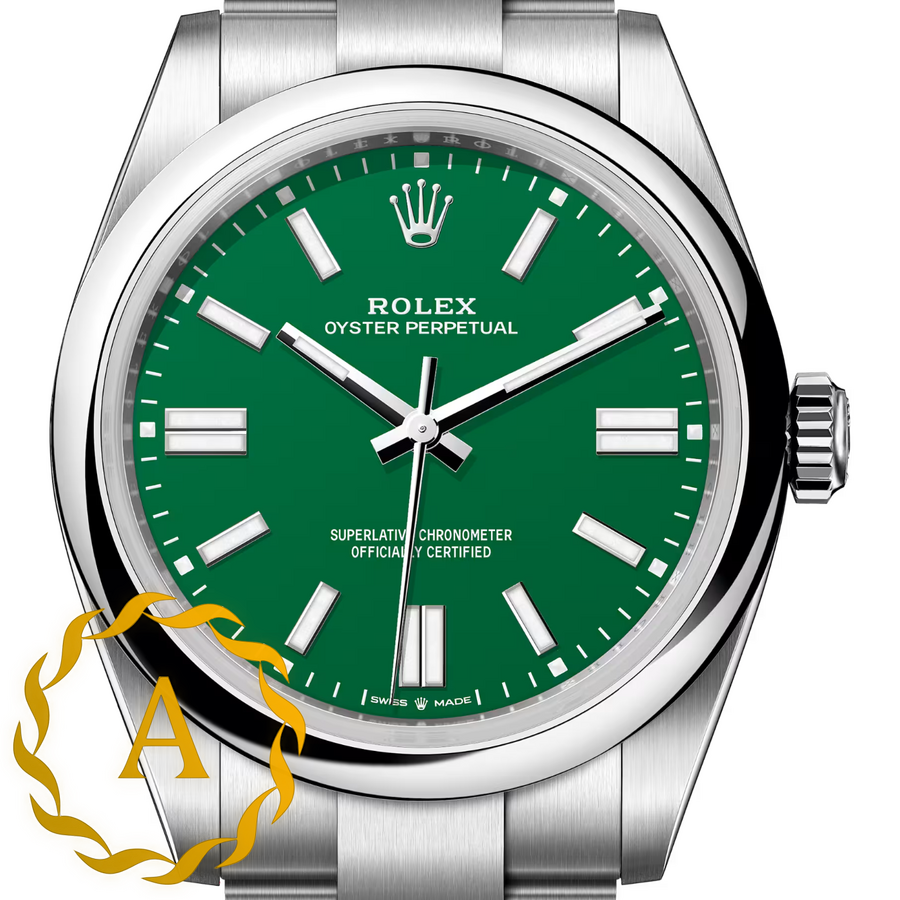 Rolex Oyster Perpetual 41 mm Oystersteel Green Dial 134300