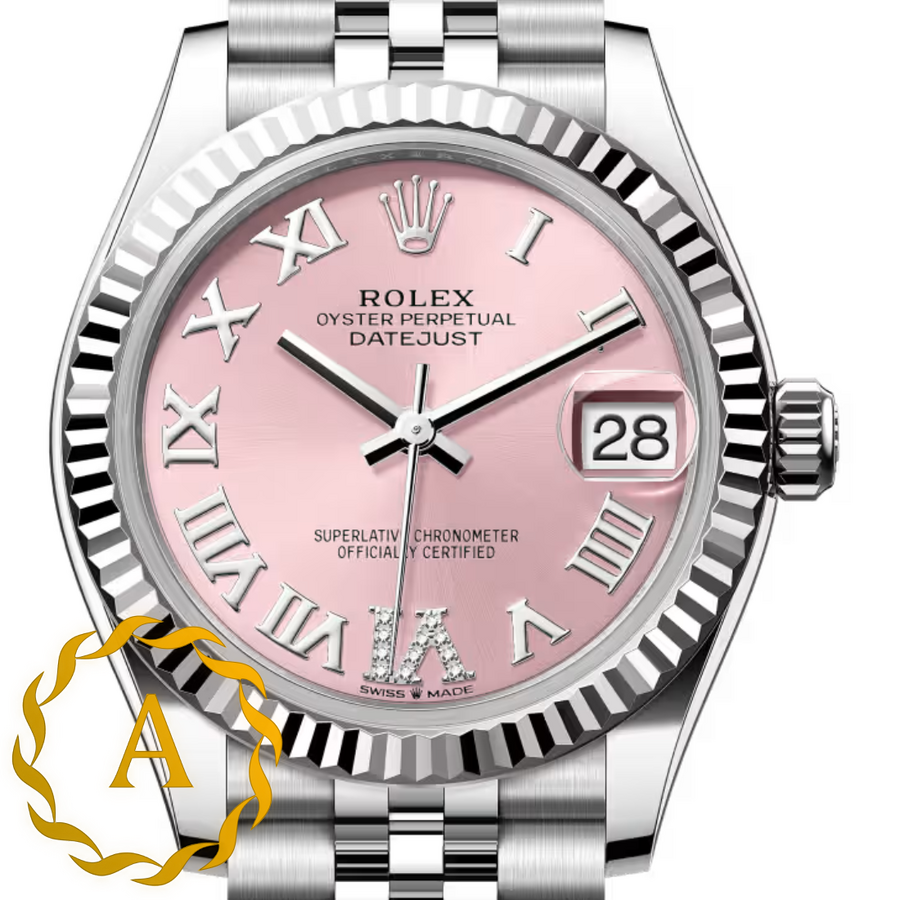 Rolex Datejust 31 mm White Rolesor Pink Roman Diamonds Dial 278274 Jubilee - Швейцарские часы Rolex Datejust 31 mm White Rolesor Pink Roman Diamonds Dial 278274 Jubilee