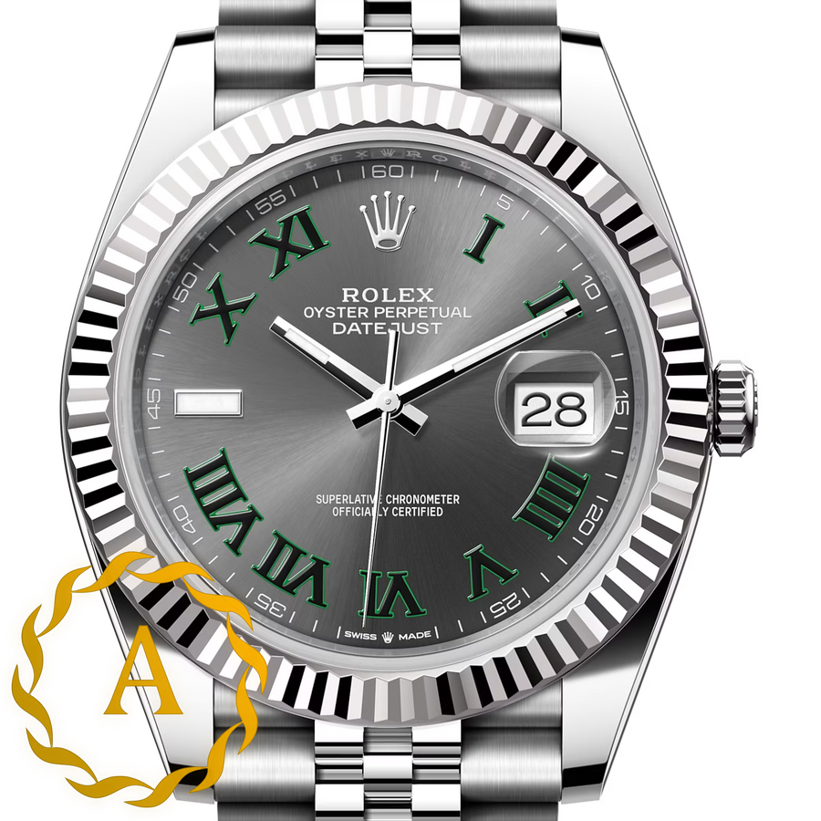 Rolex Datejust «Wimbledon» 41 mm White Rolesor Slate Dial 126334 Jubilee - Швейцарские часы Rolex Datejust «Wimbledon» 41 mm White Rolesor Slate Dial 126334 Jubilee