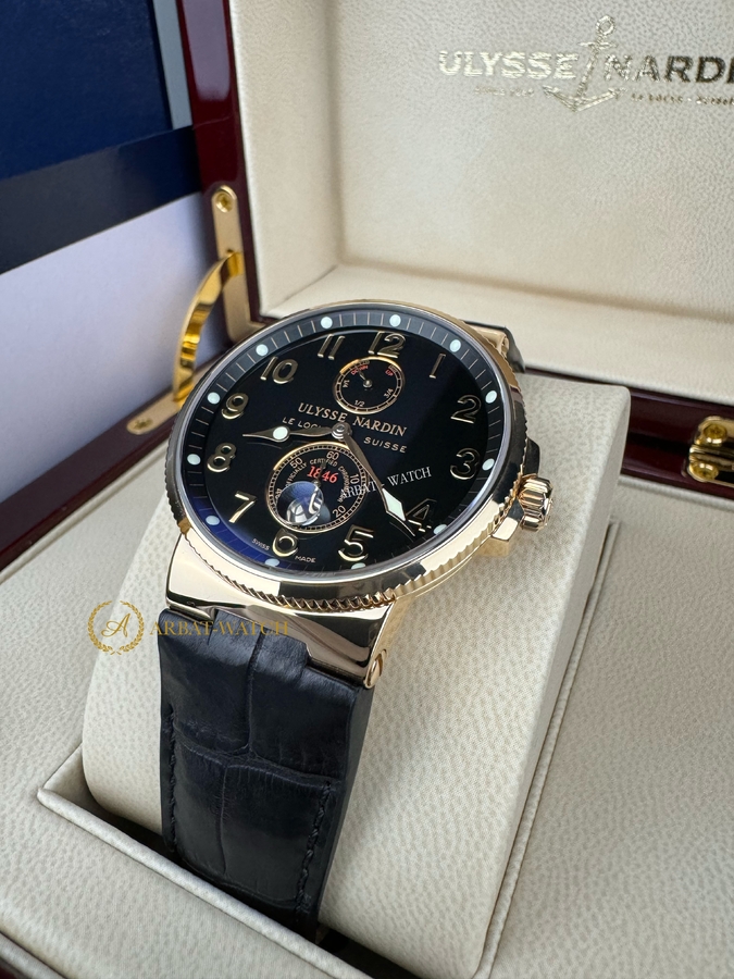 Ulysse Nardin Maxi Marine Chronometer Yellow Gold Black Dial 41 mm 266-66 - Швейцарские часы Ulysse Nardin Maxi Marine Chronometer Yellow Gold Black Dial 41 mm 266-66