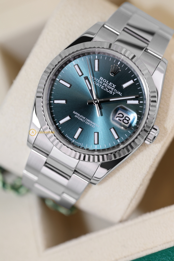 Rolex Datejust 36 мм White Rolesor Mint Green Dial 126234 