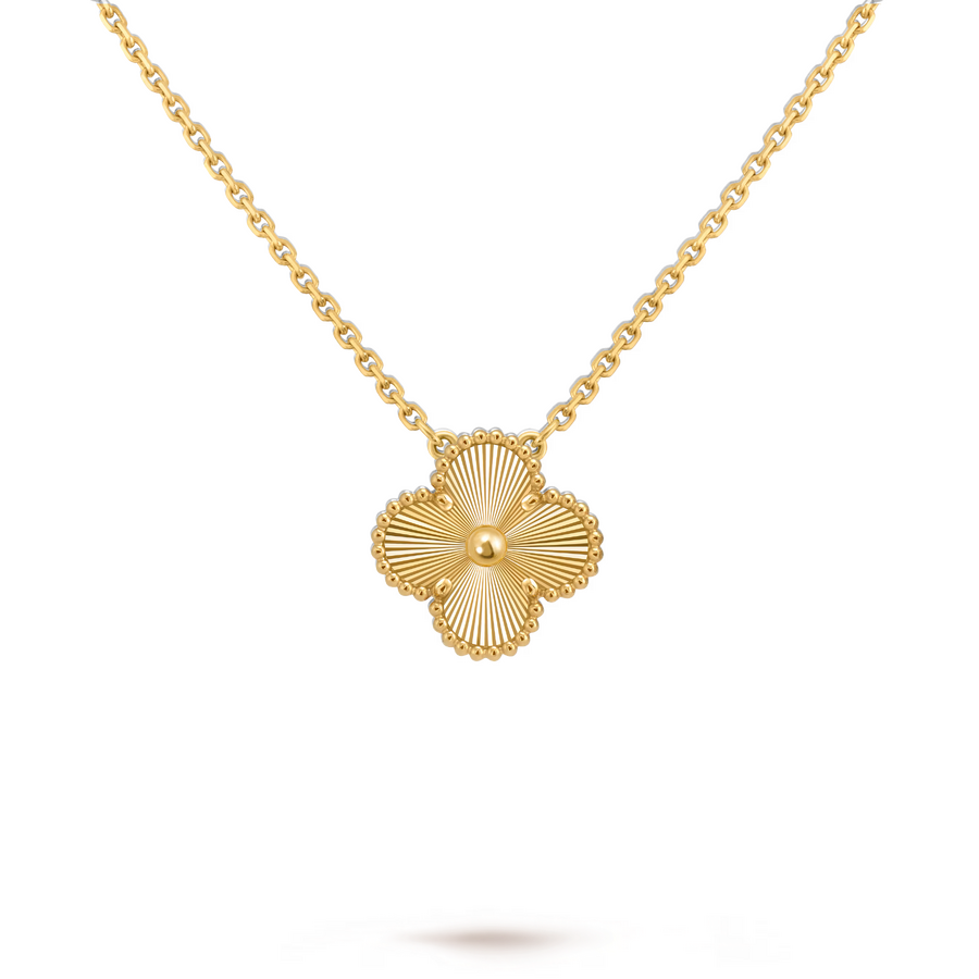 Подвеска Van Cleef & Arpels Vintage Alhambra Guilloche Yellow Gold