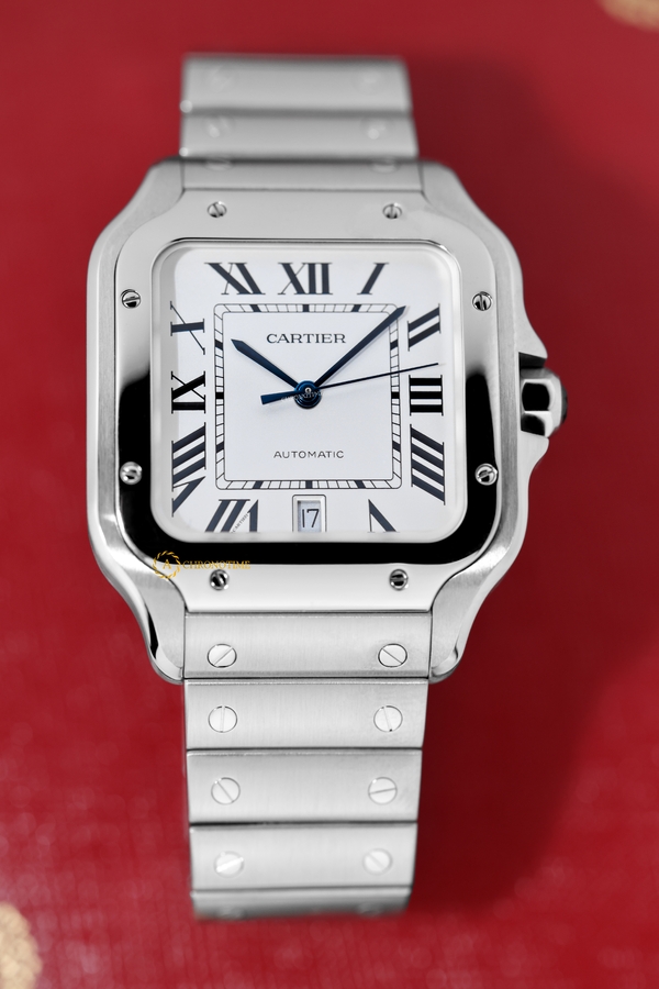 Cartier Santos De Cartier Large Automatic Silver Opal Dial 47,5 x 39,8 mm WSSA0009