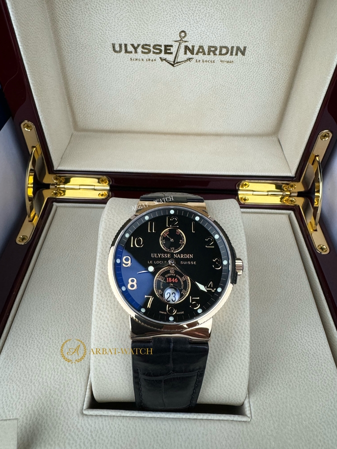 Ulysse Nardin Maxi Marine Chronometer Yellow Gold Black Dial 41 mm 266-66 - Швейцарские часы Ulysse Nardin Maxi Marine Chronometer Yellow Gold Black Dial 41 mm 266-66